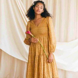 Christy Dawn The Aimee Dress,  Biscotti Cosmos Floral, Size L